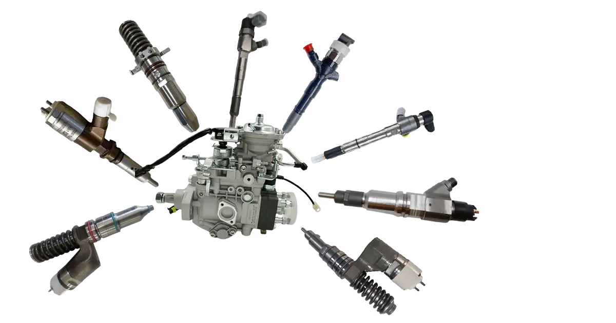 Diesel common rail fuel injector for heavy duty engine replacement